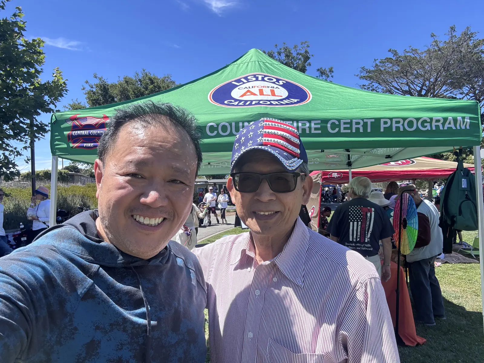 Albert with a community supporter